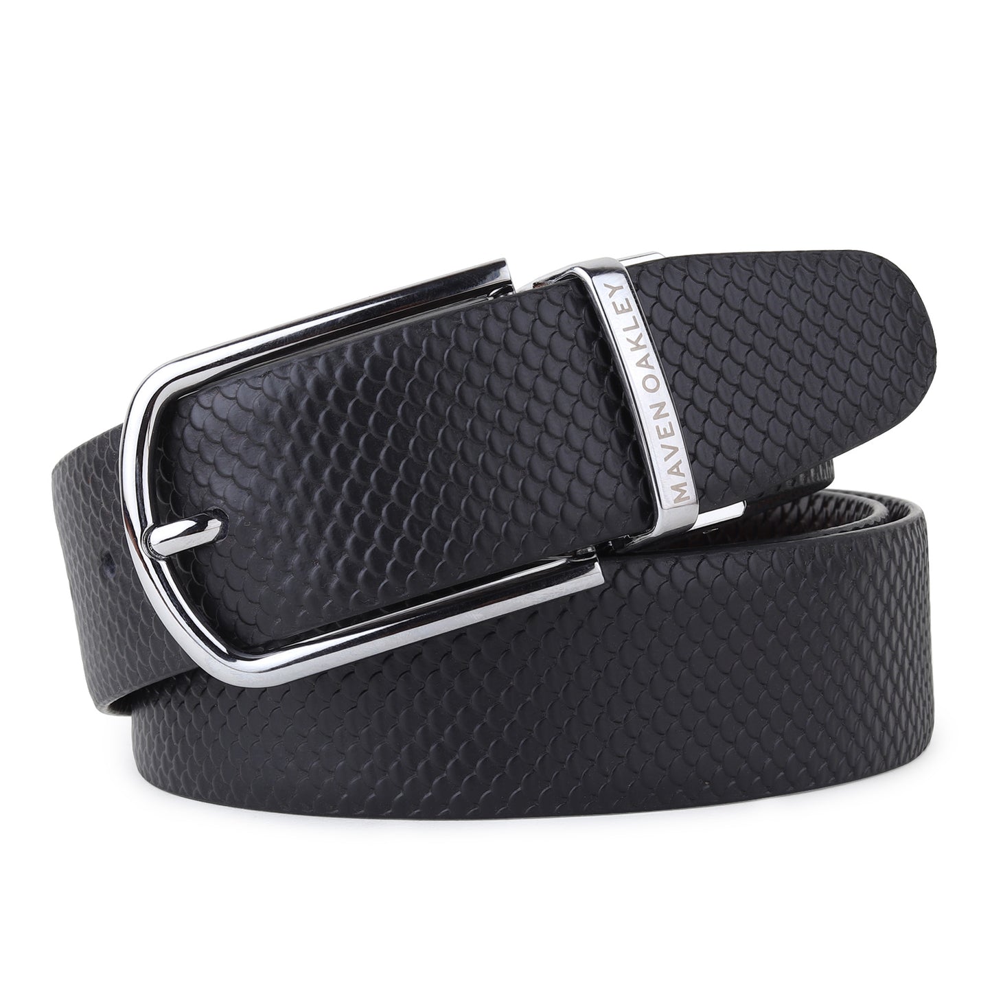 Bravix Italian Leather Reversible Black & Brown Belt For Men - Silver Buckle (Premium Gift Box Included)