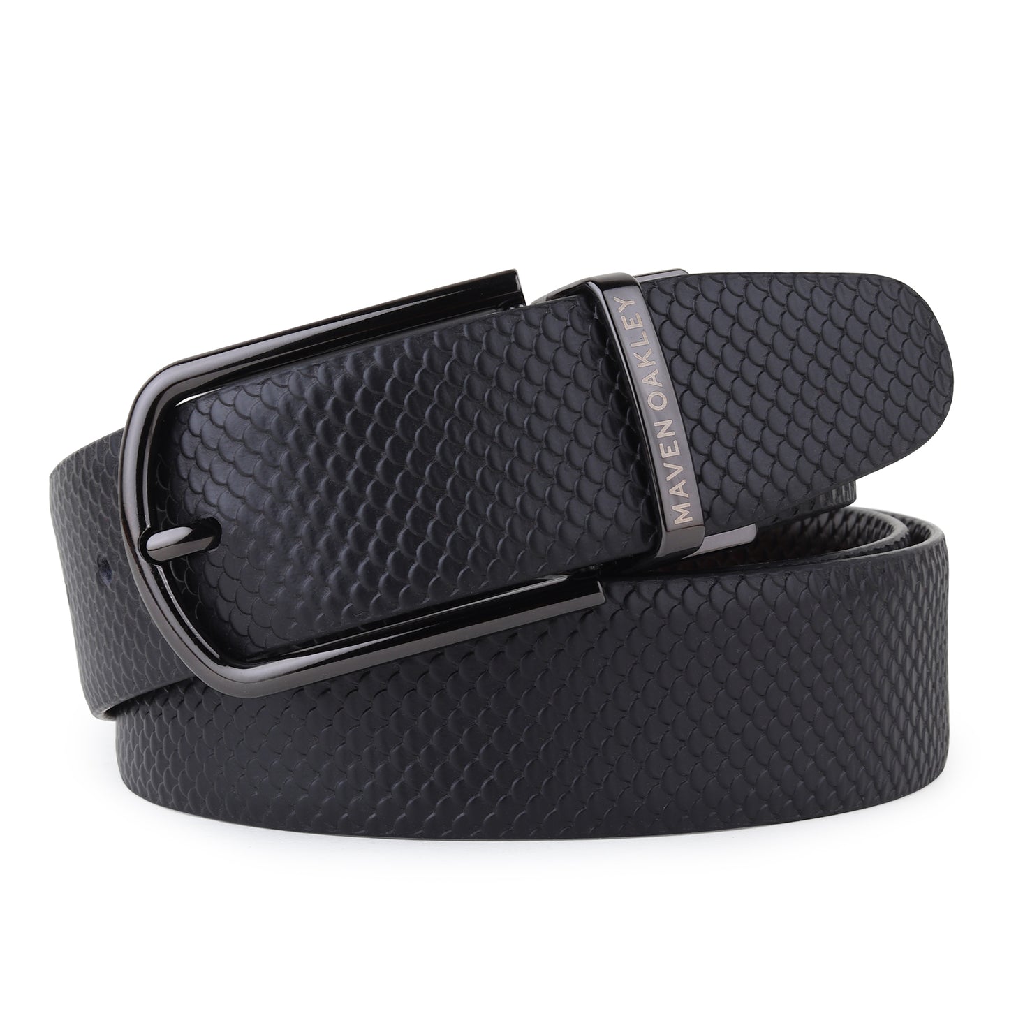 Bravix Italian Leather Reversible Black & Brown Belt For Men - Matte Grey Buckle (Premium Gift Box Included)
