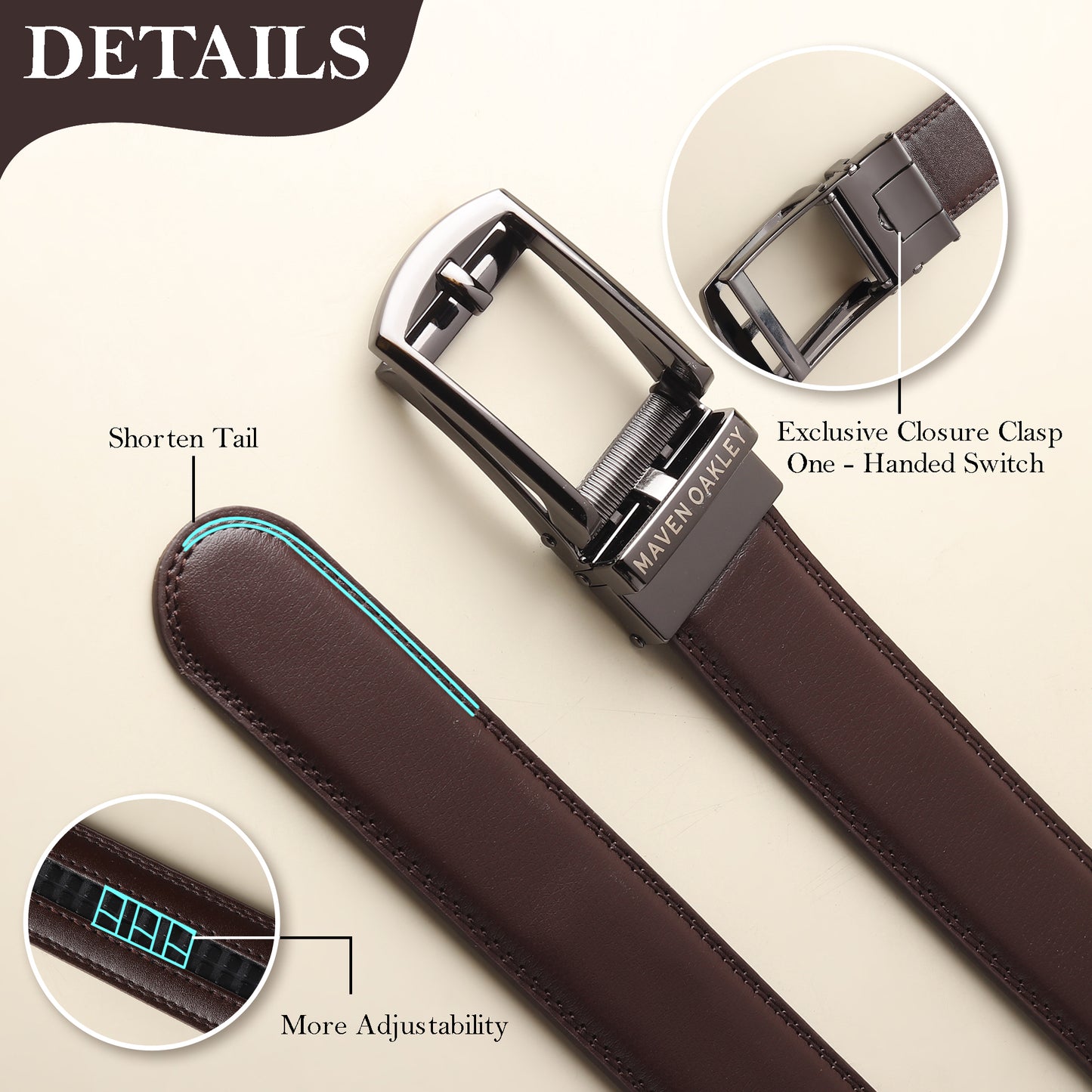 Jarvis Italian Leather Ratchet Black & Brown Reversible Belt For Men - Matte Grey Auto-Lock Buckle (Premium Gift Box Included)
