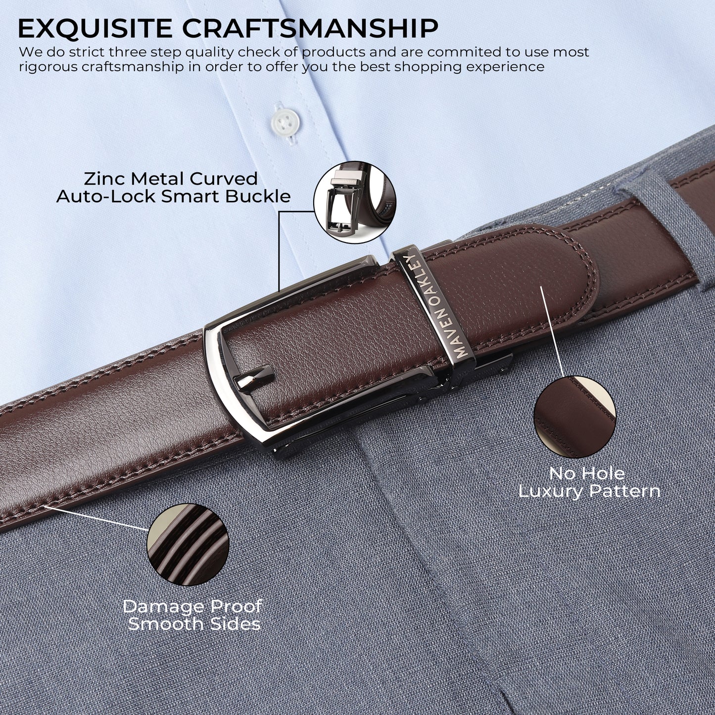 Jarvis Italian Leather Ratchet Black & Brown Reversible Belt For Men - Matte Grey Auto-Lock Buckle (Premium Gift Box Included)