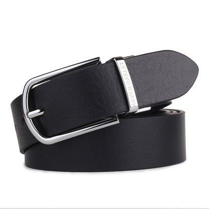 Leo Silver Genuine Leather Reversible Black & Brown Belt for Men – Silver Buckle (Premium Gift Box Included)