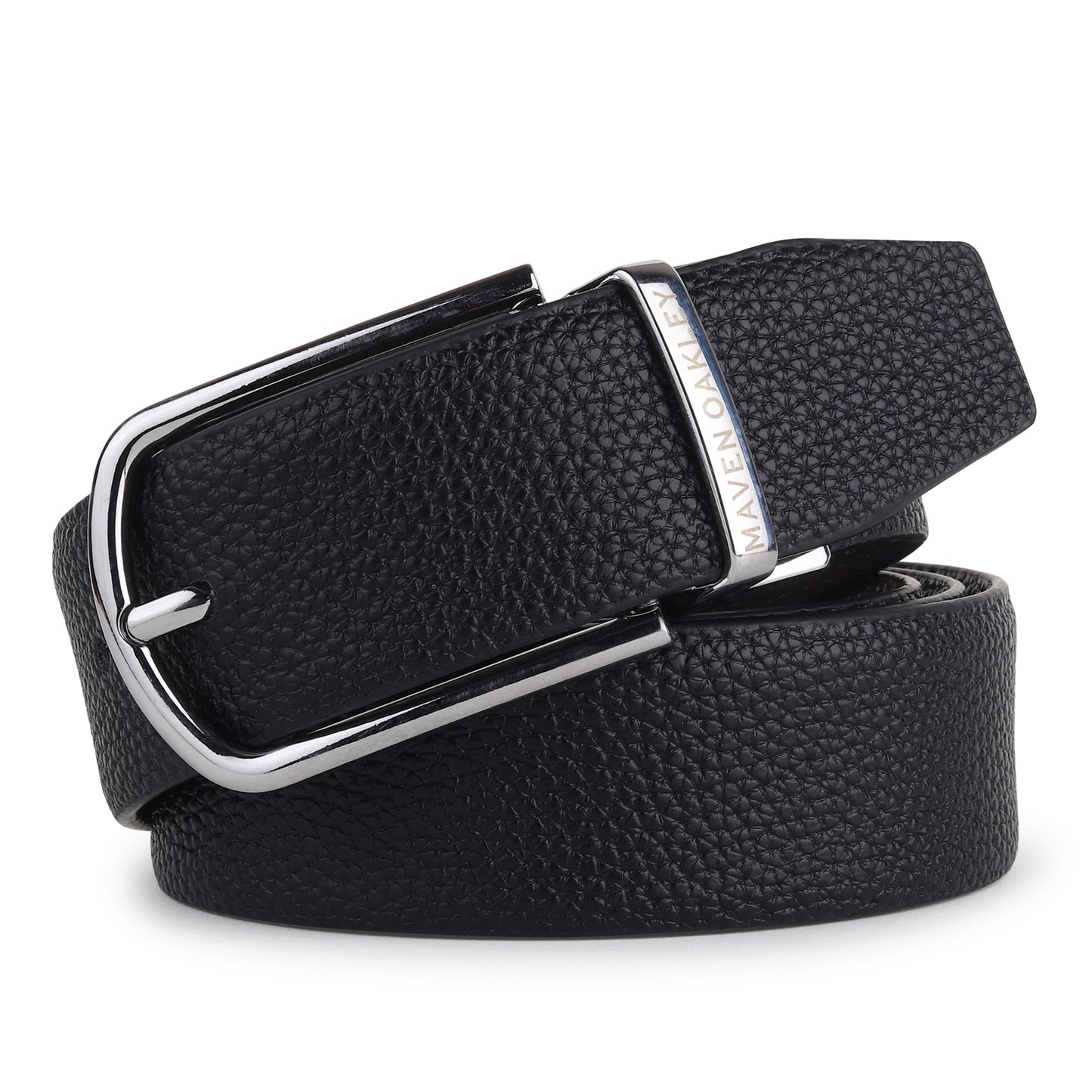 Axel PU Reversible Black & Brown Belt For Men – Silver Buckle (Premium Gift Box Included)