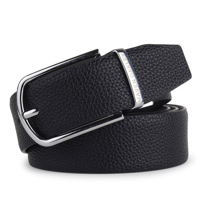 Axel PU Reversible Black & Brown Belt For Men – Silver Buckle (Premium Gift Box Included)