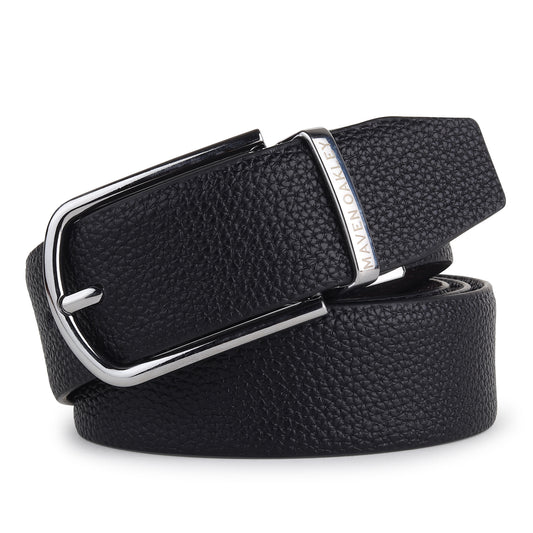 Axel PU Reversible Black & Brown Belt For Men – Silver Buckle (Premium Gift Box Included)
