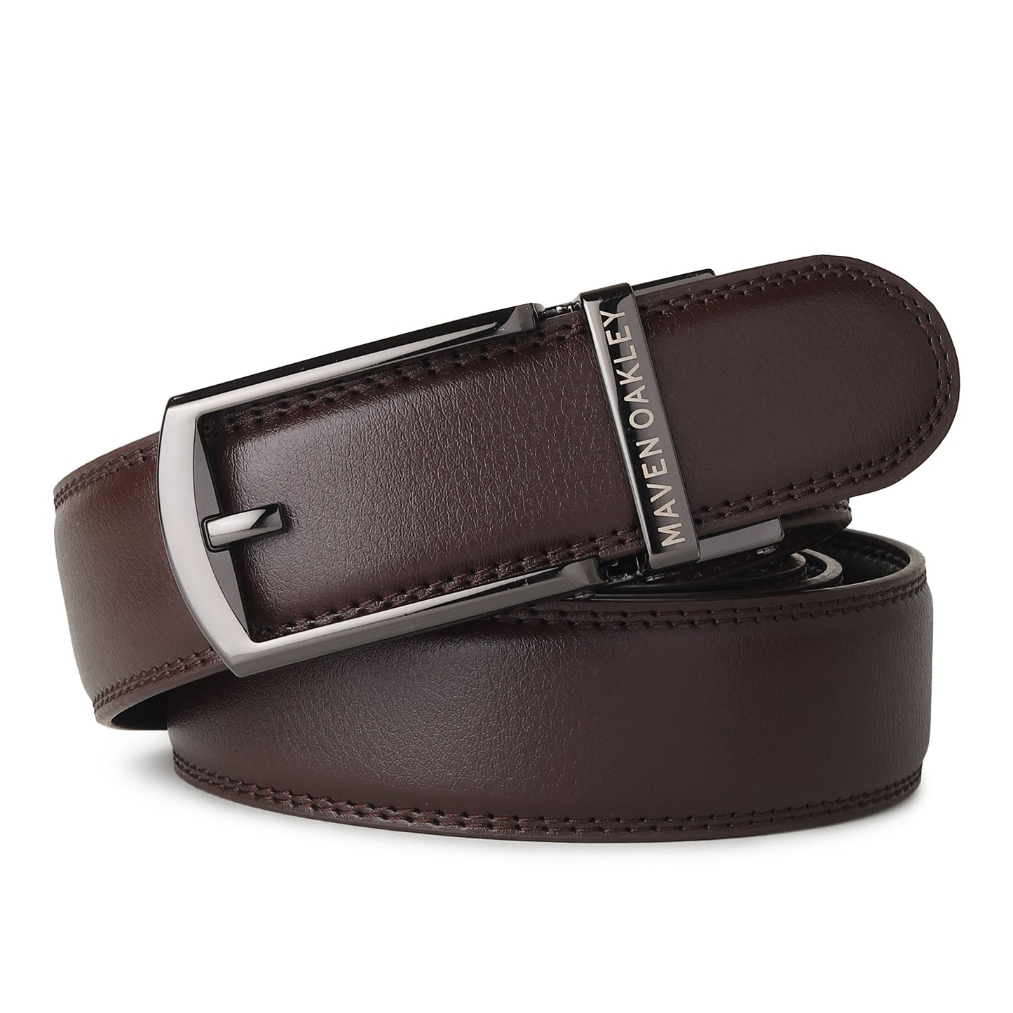 Jarvis Italian Leather Ratchet Black & Brown Reversible Belt For Men - Matte Grey Auto-Lock Buckle (Premium Gift Box Included)